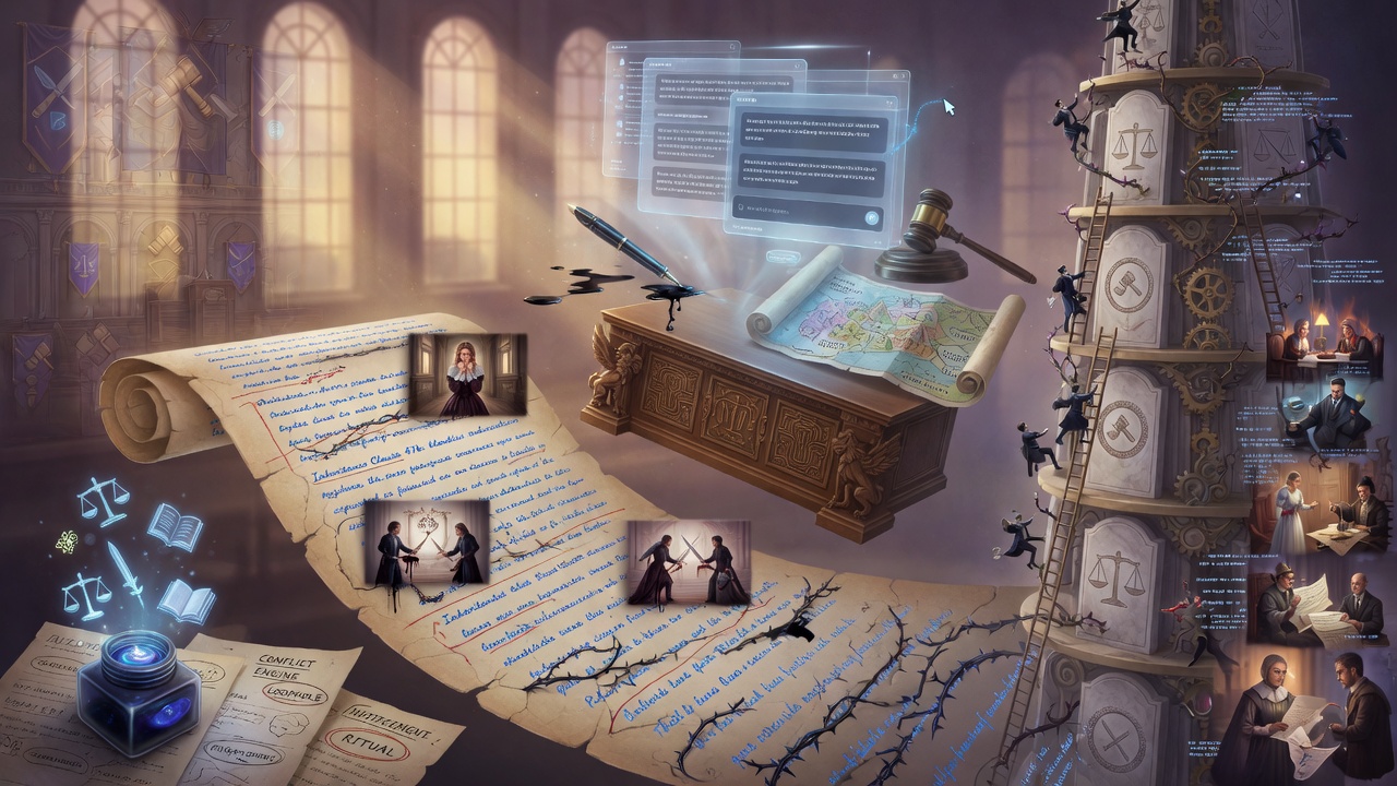 How to Use AI to Design Legal Systems That Create Story Conflict
