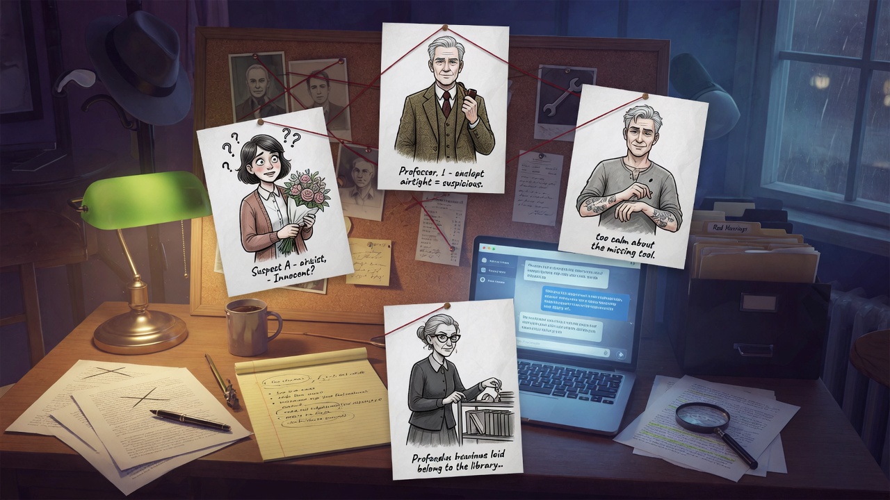 How to Use AI to Write Mystery Suspects Who Misdirect Naturally