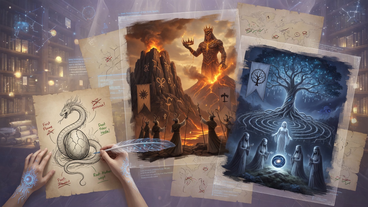 How to Use AI to Build a World's Competing Origin Myths