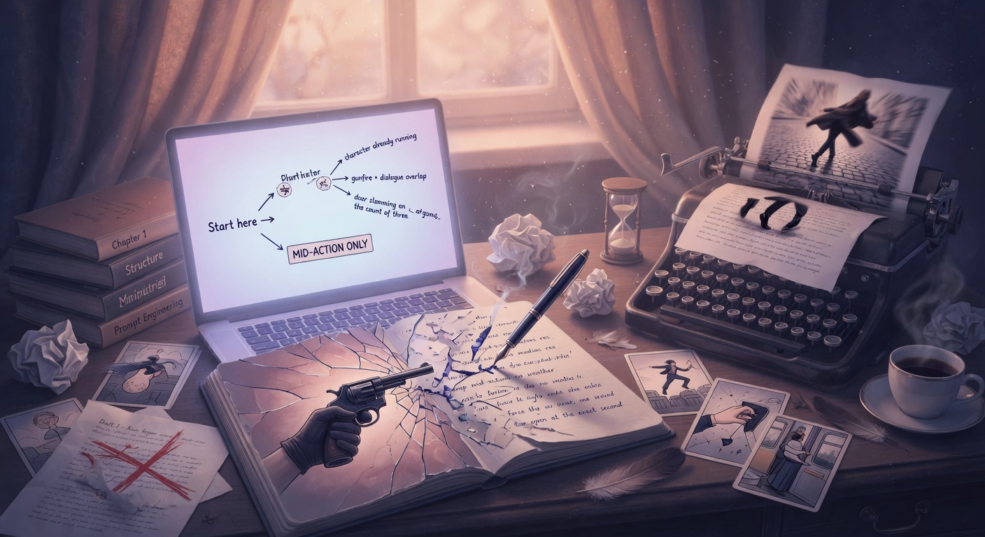 How to Use AI to Write Chapter Openings That Drop Mid-Action