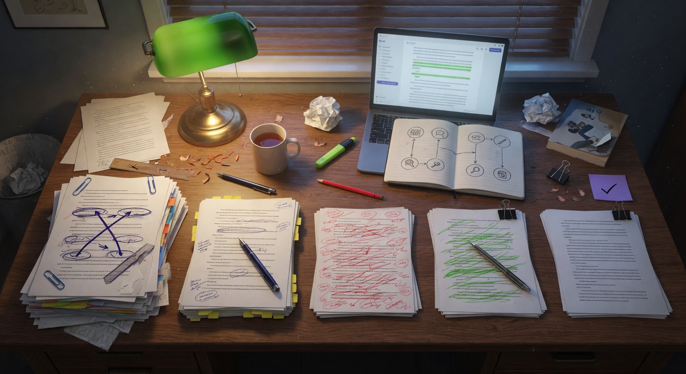 The Five-Pass Revision Order for AI-Assisted Novels