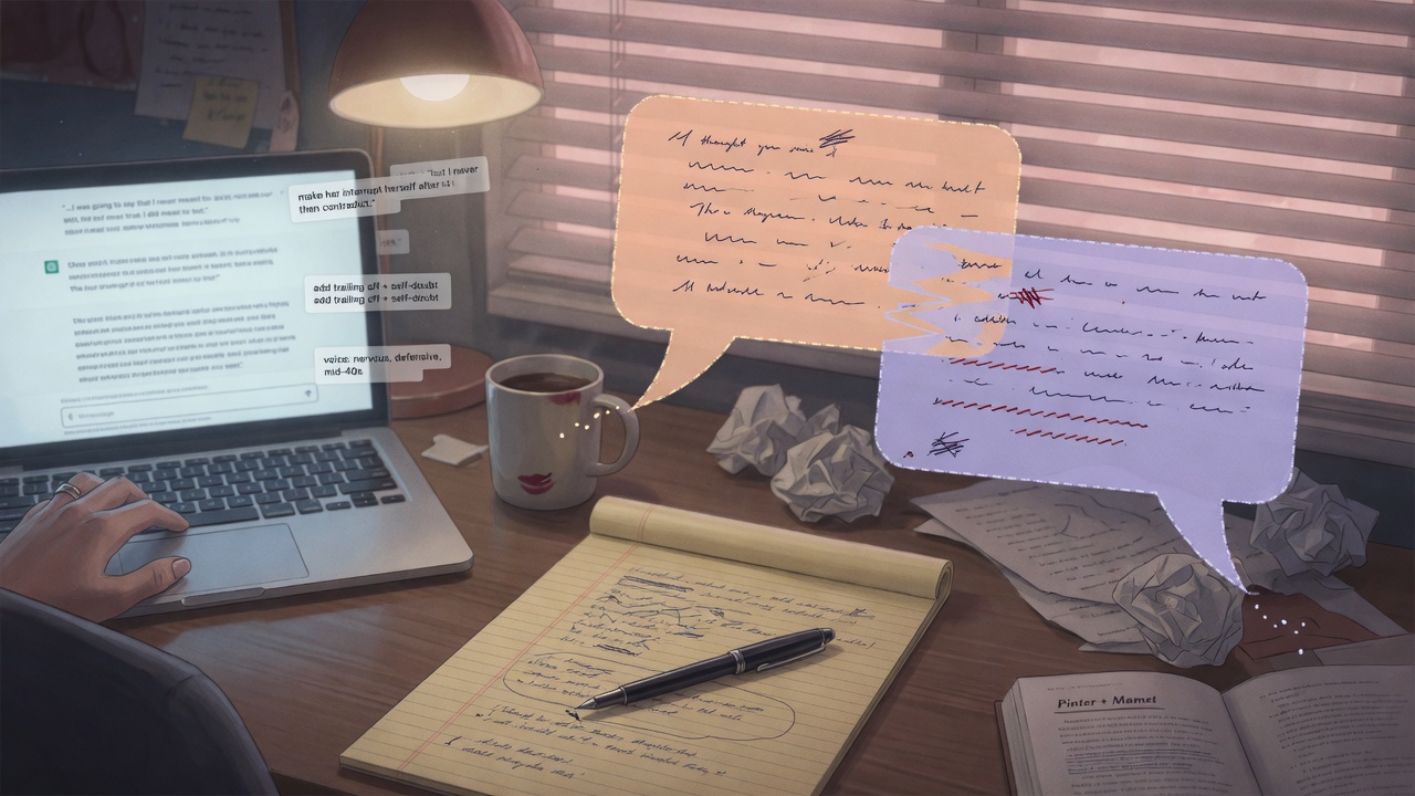 How to Use AI to Write Dialogue That Interrupts Itself