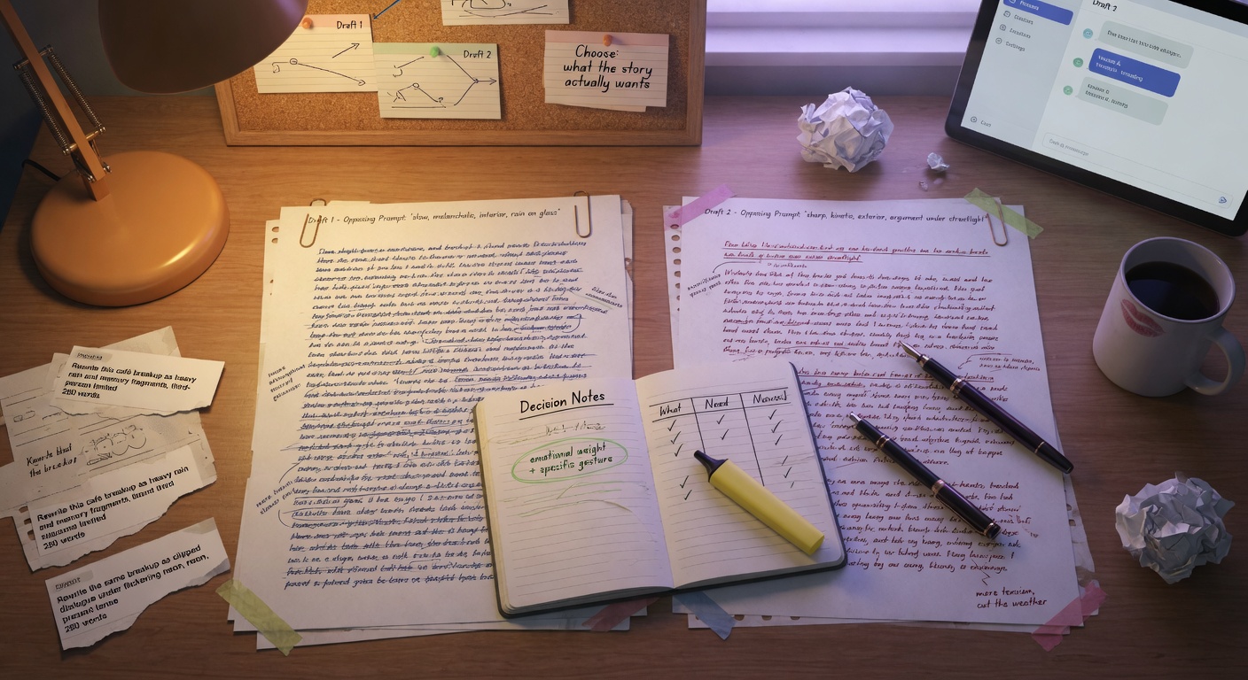 How to Use AI to Draft a Scene Twice and Choose Between Them